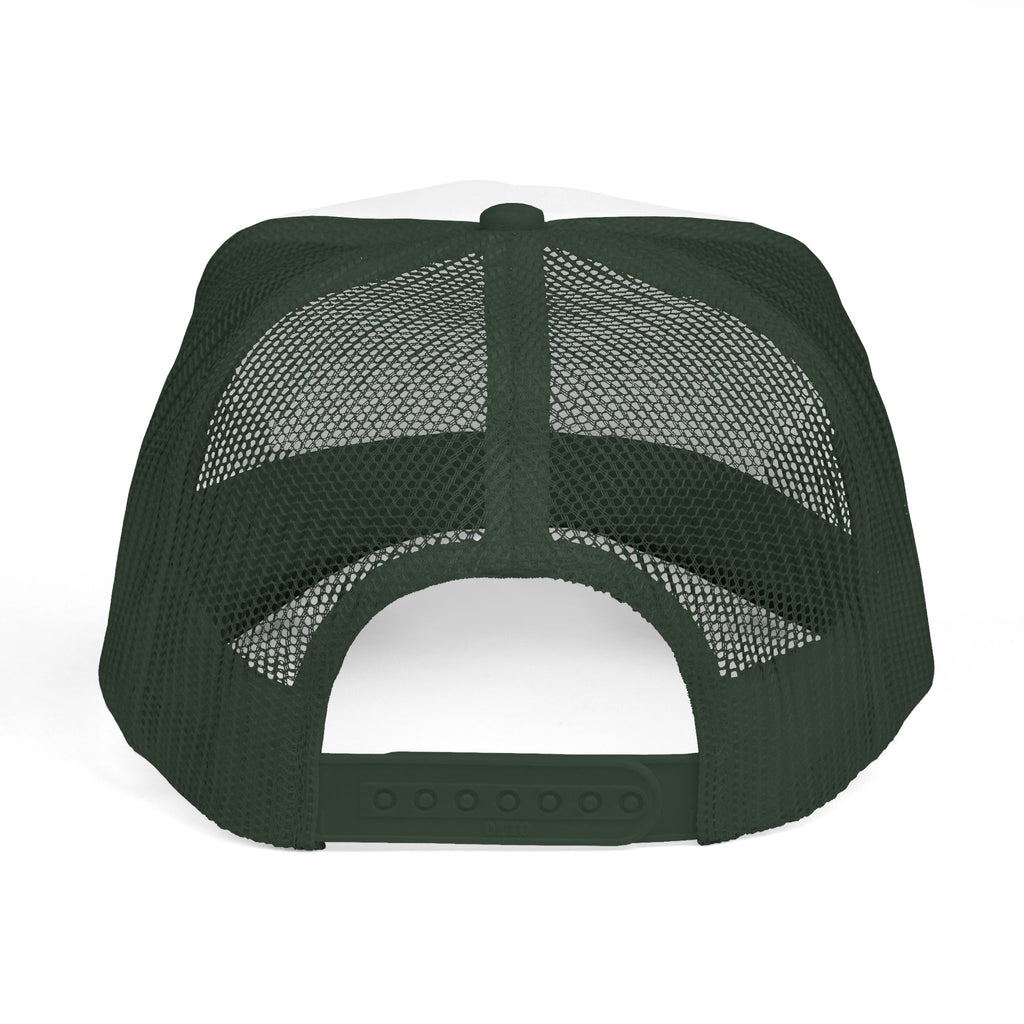 Money Fan Trucker Cap — Retro Rich Guy Graphic Mesh Hat