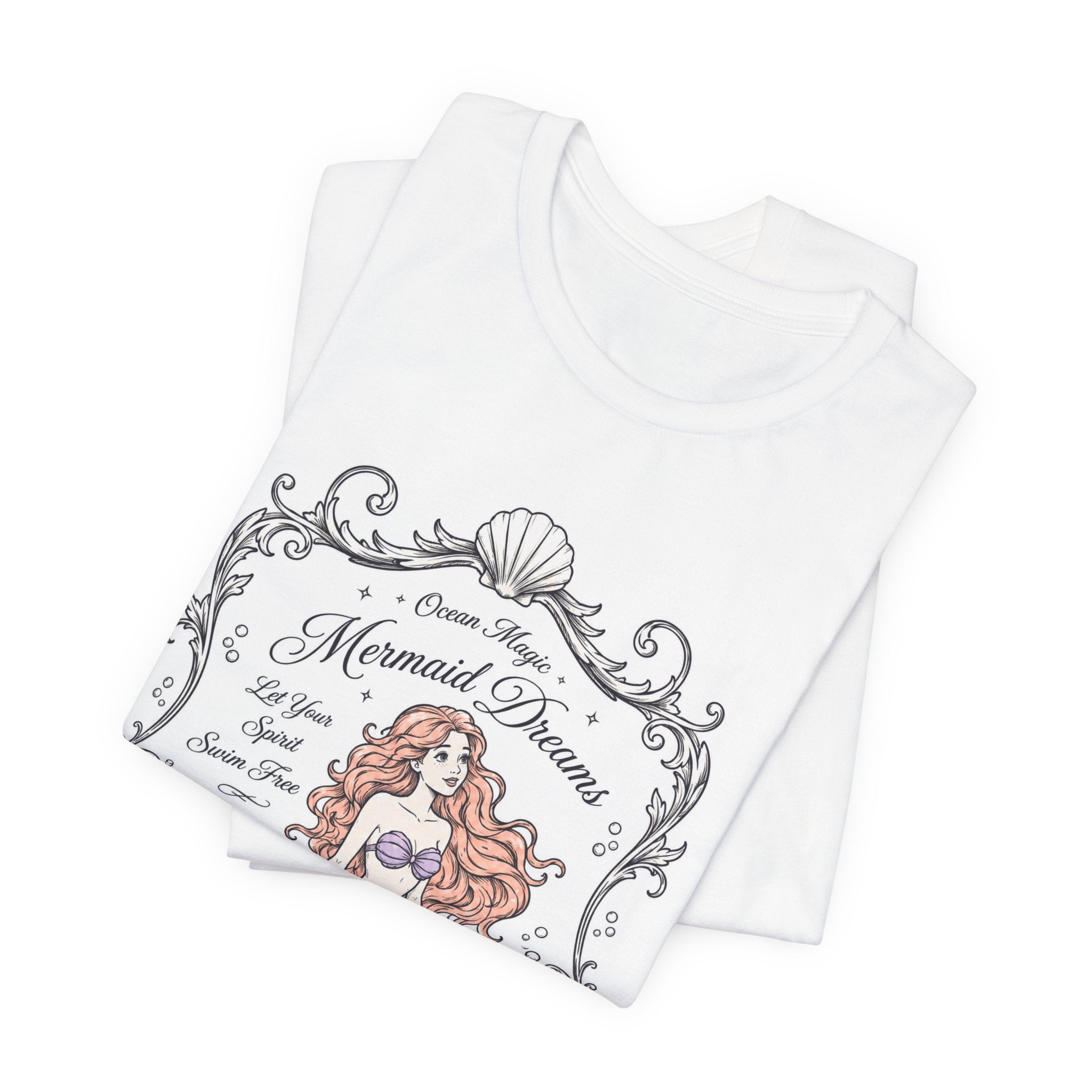 Mermaid Dreams Graphic Tee | Vintage Seashell Mermaid T-Shirt
