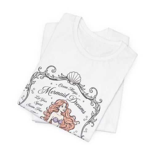 Mermaid Dreams Graphic Tee | Vintage Seashell Mermaid T-Shirt