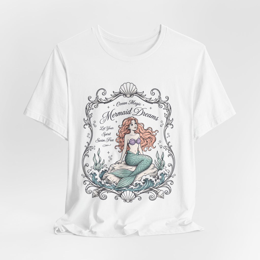 Mermaid Dreams Graphic Tee | Vintage Seashell Mermaid T-Shirt