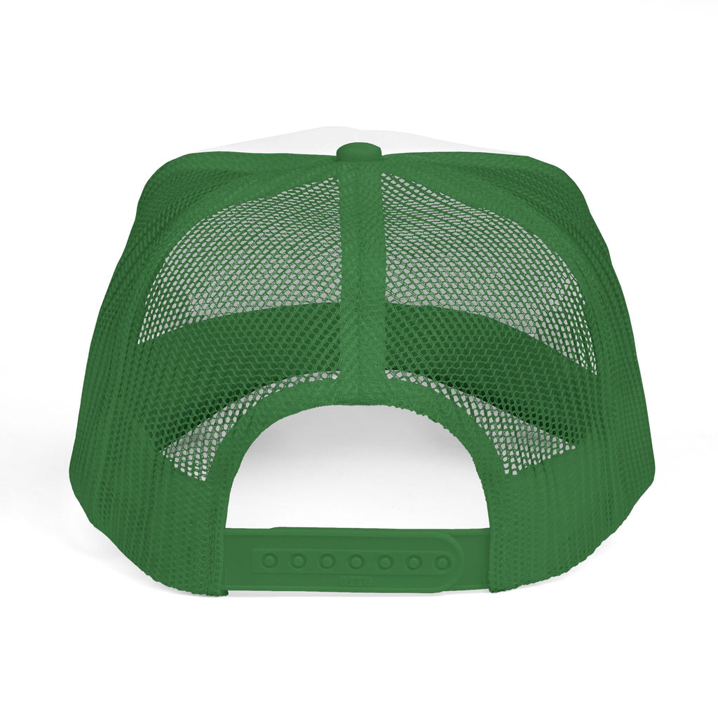 Money Fan Trucker Cap — Retro Rich Guy Graphic Mesh Hat
